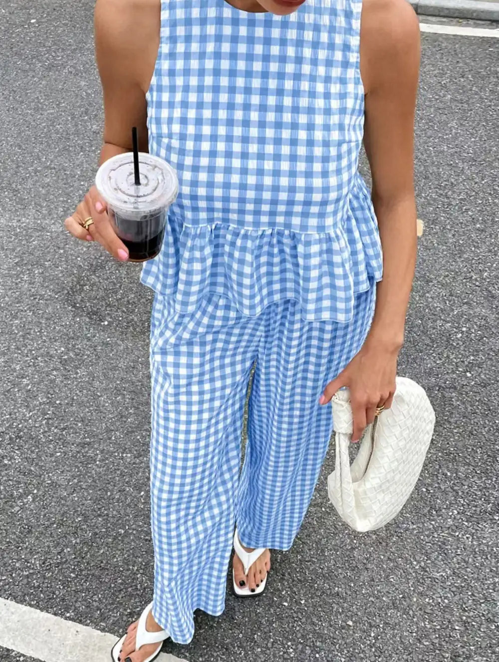 Sleeveless Top Pants Two Piece Set