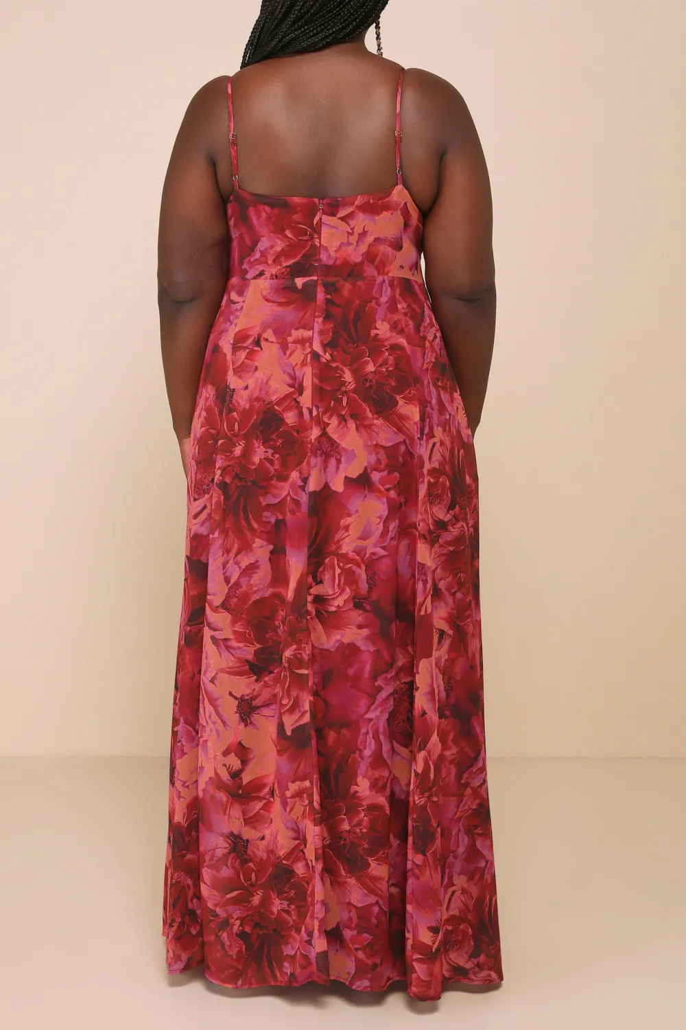 Casual Style Floral Print Twist-Front Maxi Dress