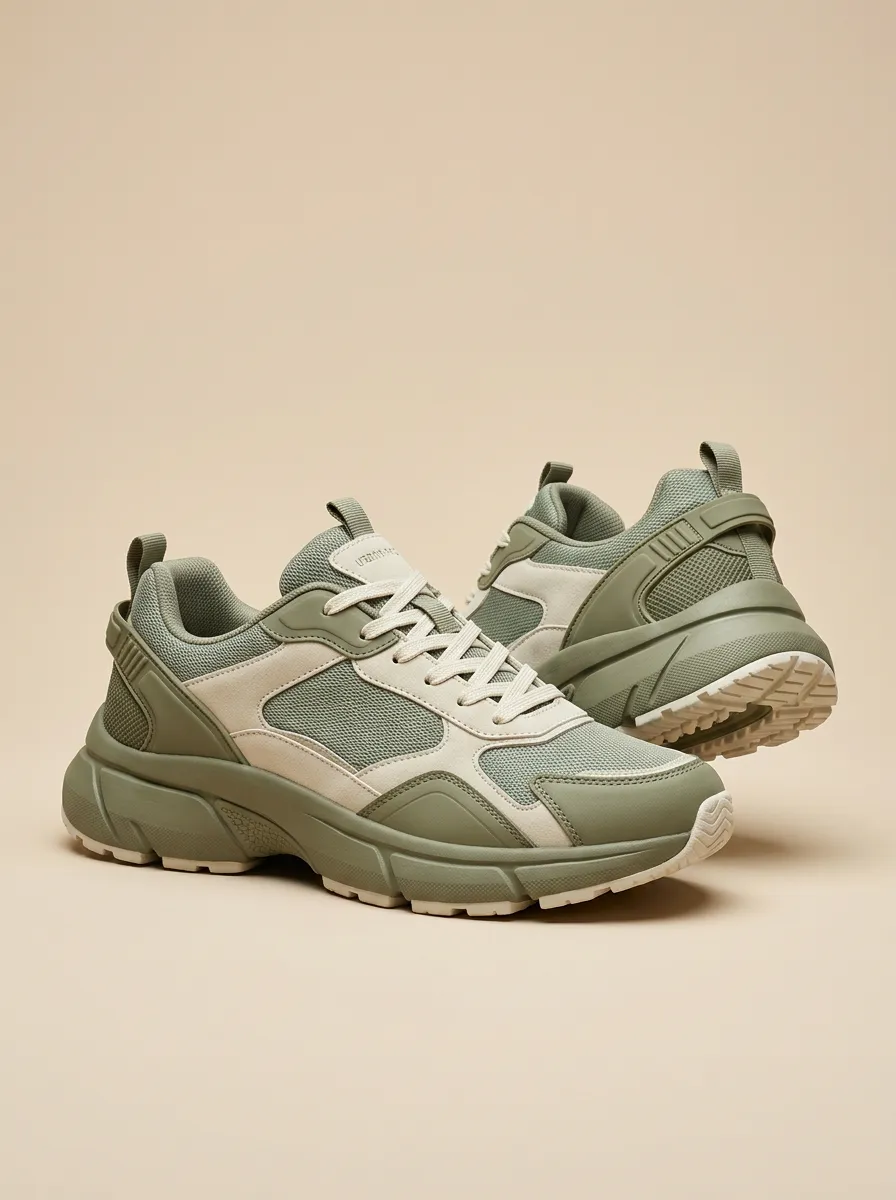 Casual Mesh-Panel Casual Sneakers