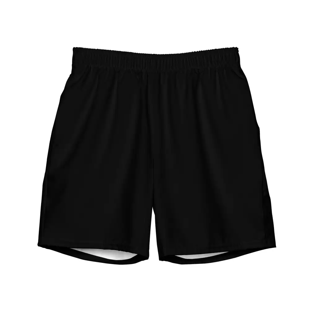 Elastic Waist Drawcord Printed Swim Trunks
