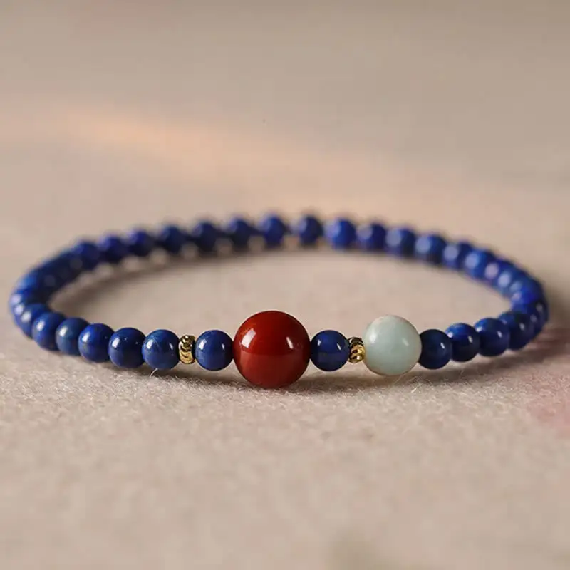 Small Lazurite Lapis Lazuli Agate Ultra Thin Bracelet