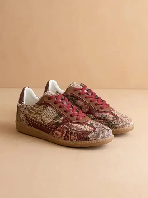 Tapestry Lace Up Sneakers