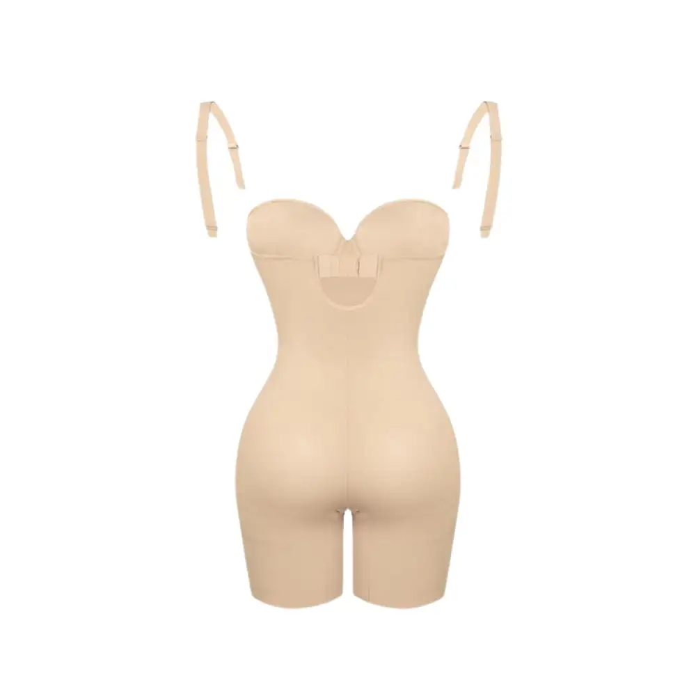 Open Bust Mid Thigh Shaping Bodysuit
