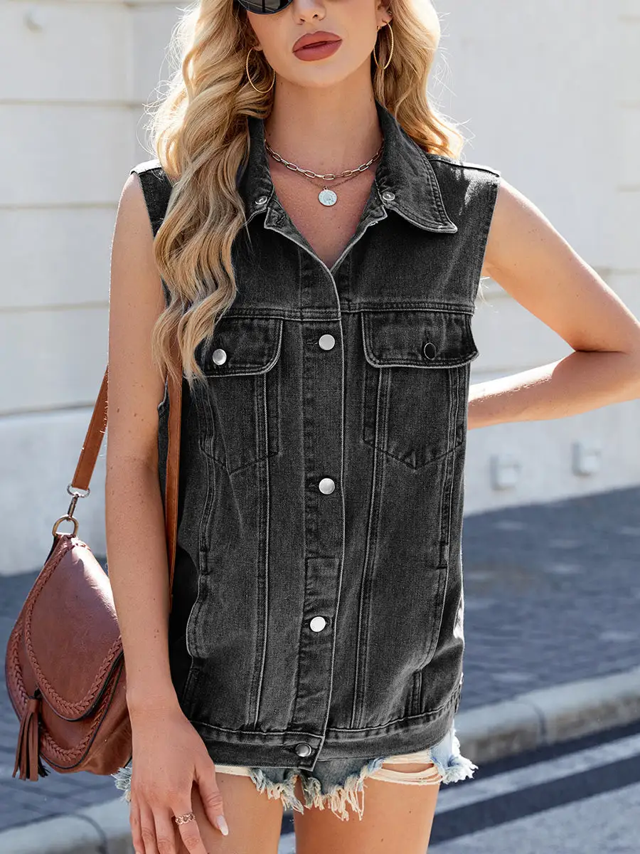 Denim Button Front Jacket