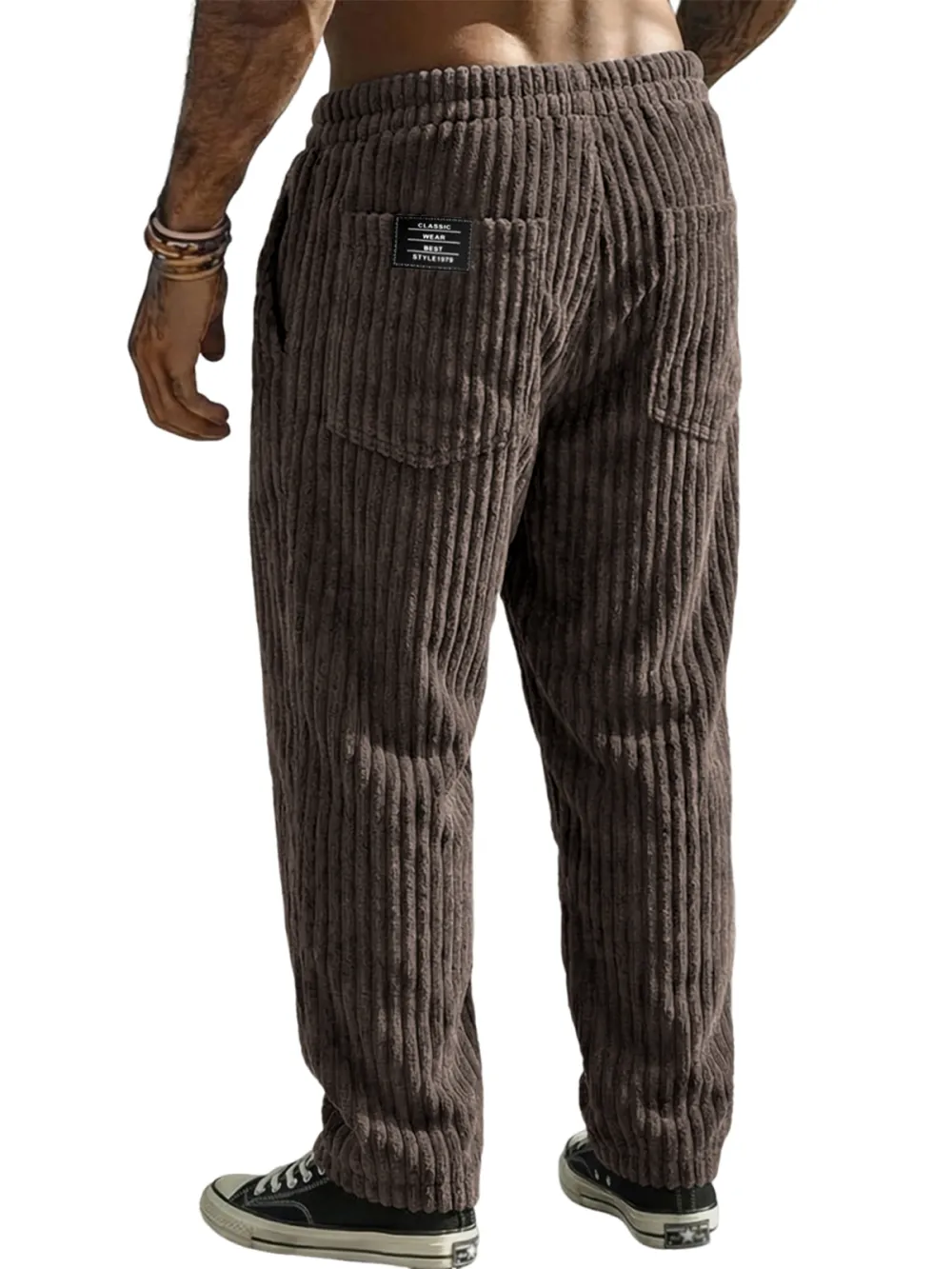 Corduroy Seamed Detail Trousers