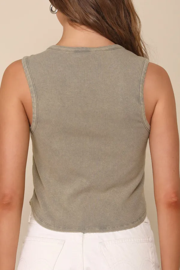 Casual Style Knit Tank Top