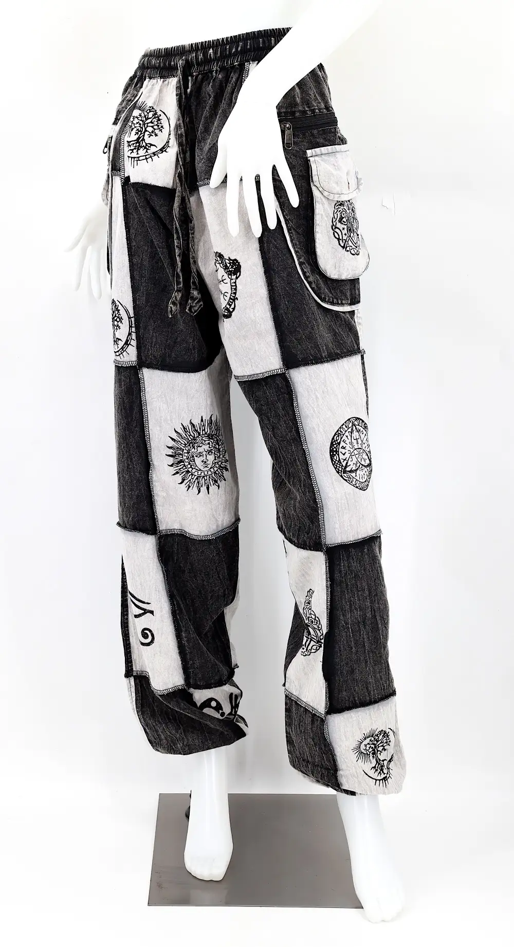 Women's Refined Harem Patchwork Drawstring Pants