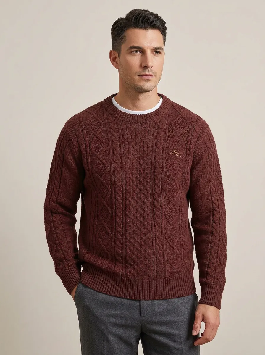 Men's Olive Green Heritage Knit Sweater
