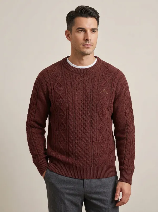 Men's Olive Green Heritage Knit Sweater