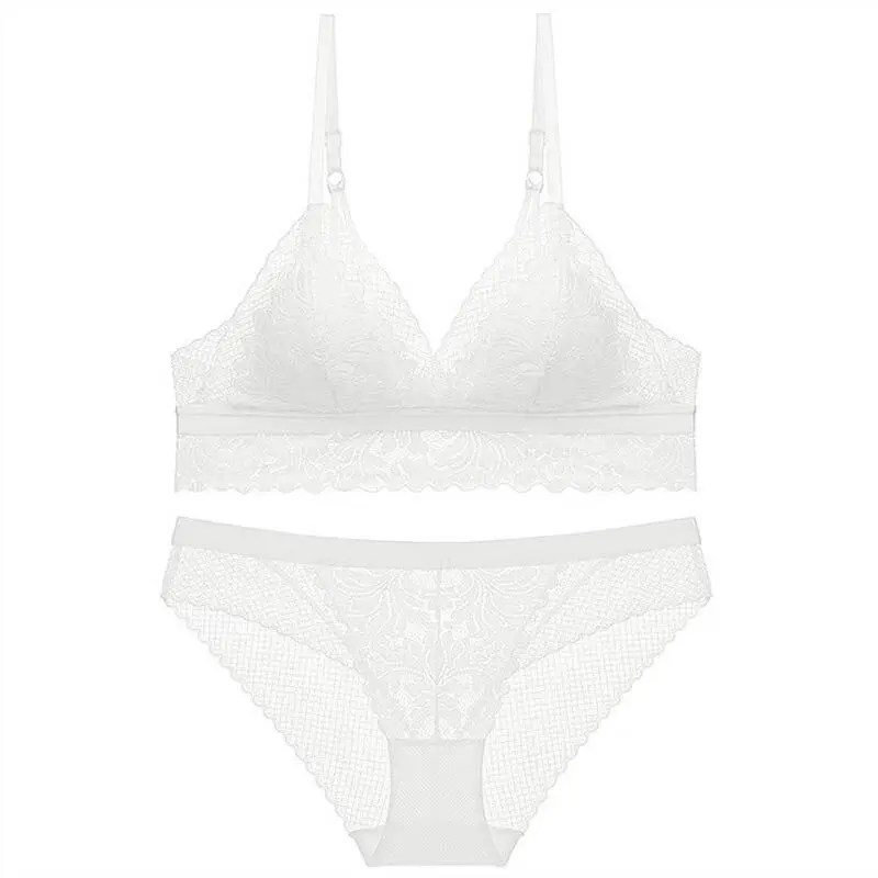 Detachable-Strap Lace Lingerie Set
