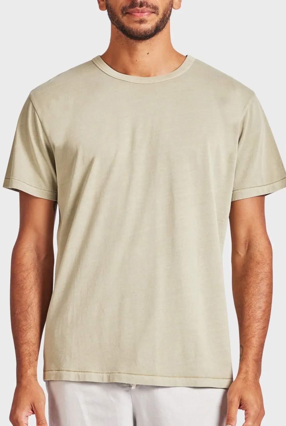 Pine Colored Short Sleeve Crew Neck Tee