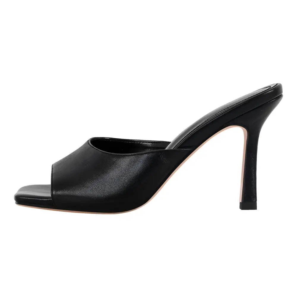 Square Toe Stiletto Mule Sandals