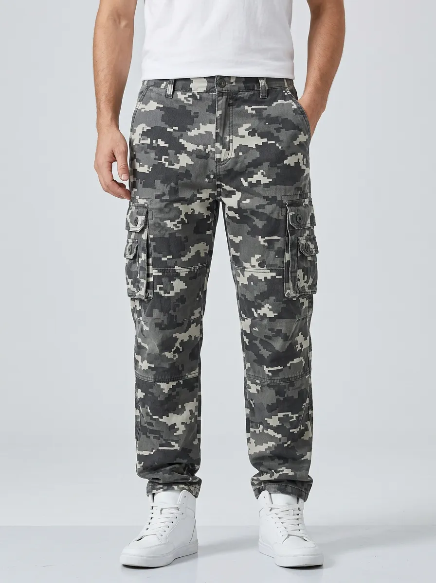 Digital Camo Tactical Urban Camouflage Cargo Pants