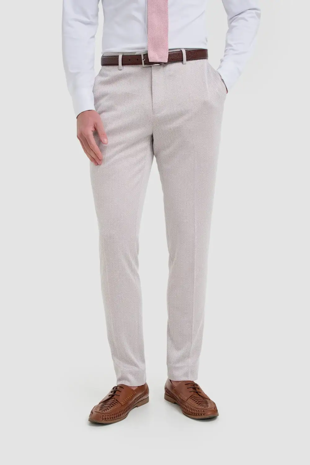 Vasco  Beige Herringbone