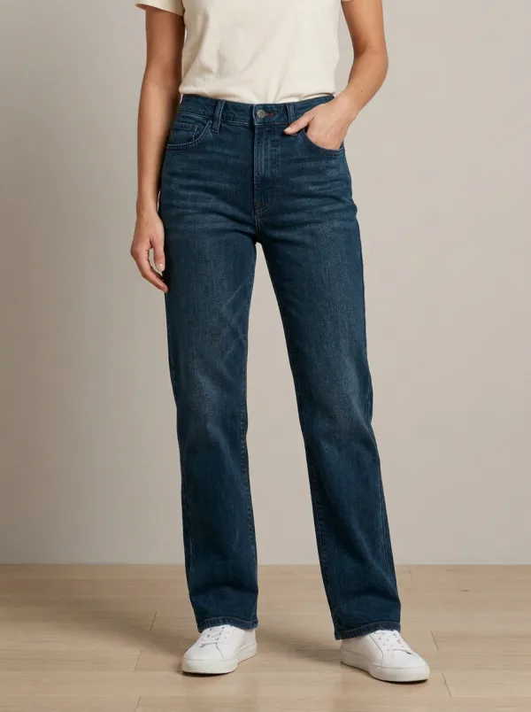 Everyday High-Rise Washed Denim Jeans