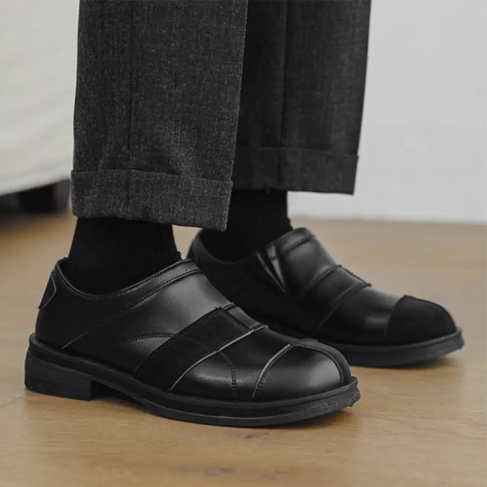 Leather Slip On Flat Casual Shoes
