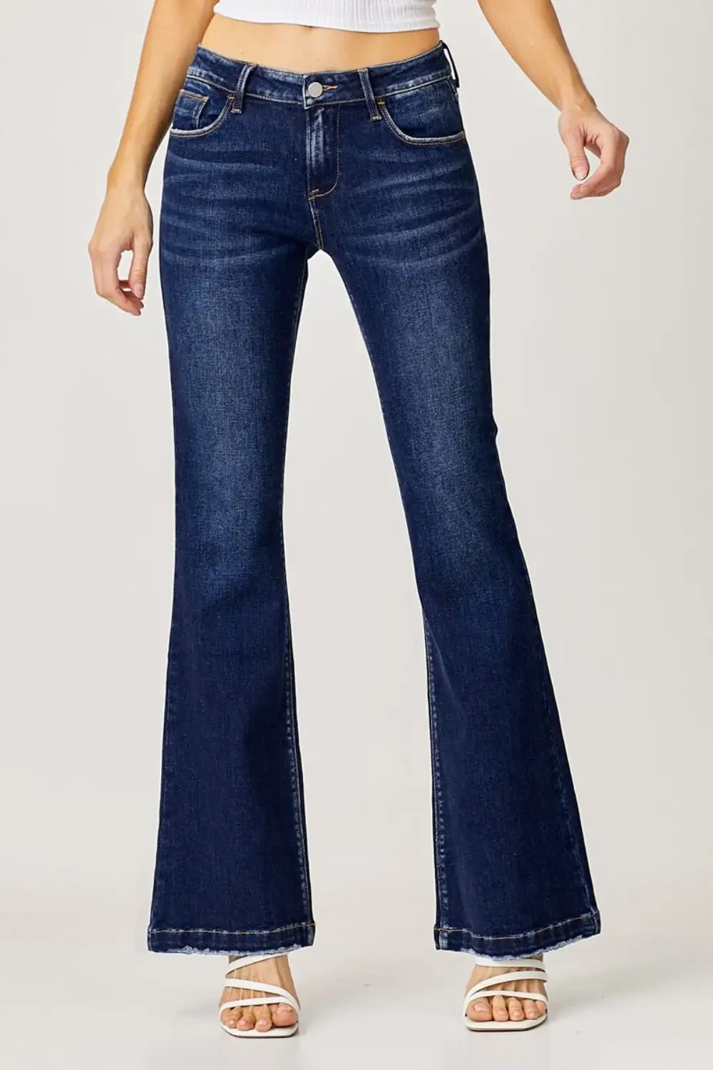 Low Rise Flared Denim Jeans