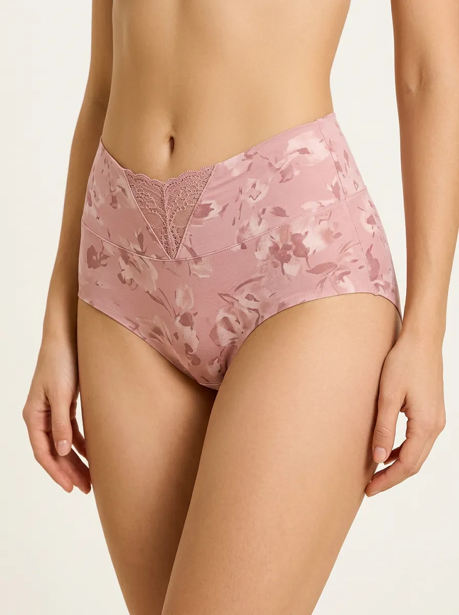 Essential Floral Lace High-Waisted Panties