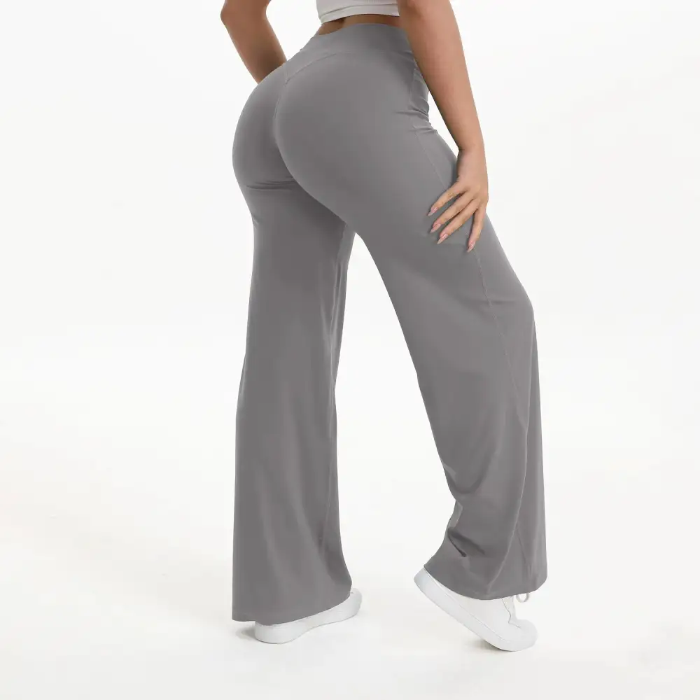 Straight Leg Waist Yoga Pants Gym Leggings Running Sports