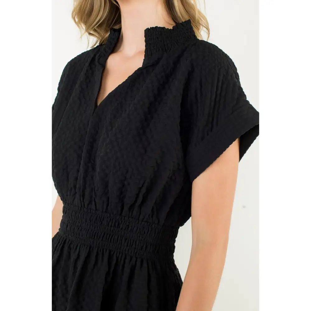 V Neck Short Sleeve Casual Dress