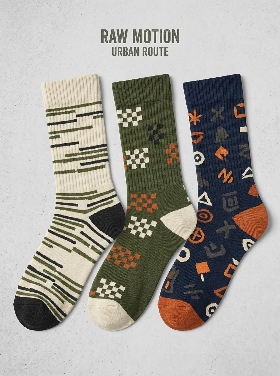 Classic Geometric Casual Sock Set