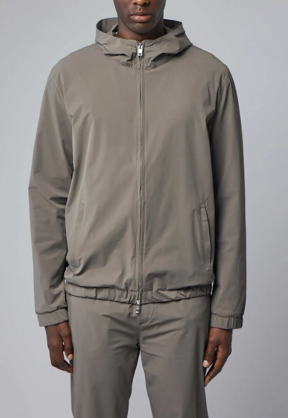 Hooded Layered Jacket