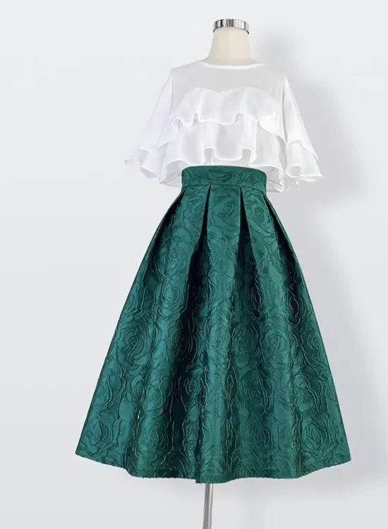 Lightweight Utility Everyday Casual Embroidered Skirt