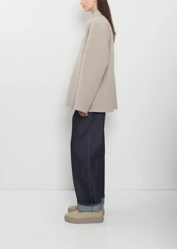 Women's Double Face Single Breasted Longline Coat