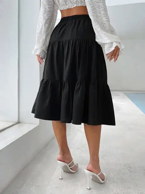 Printed Everyday Midi Skirt