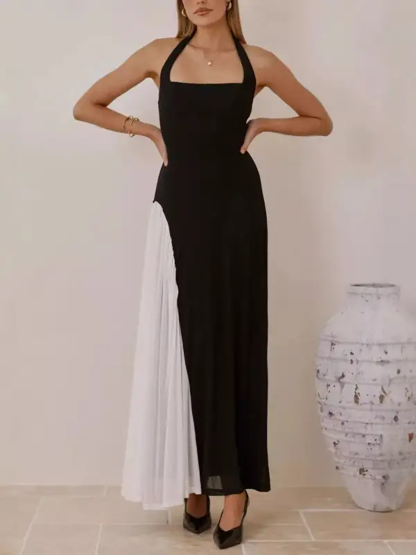 Contrast Maxi Dress