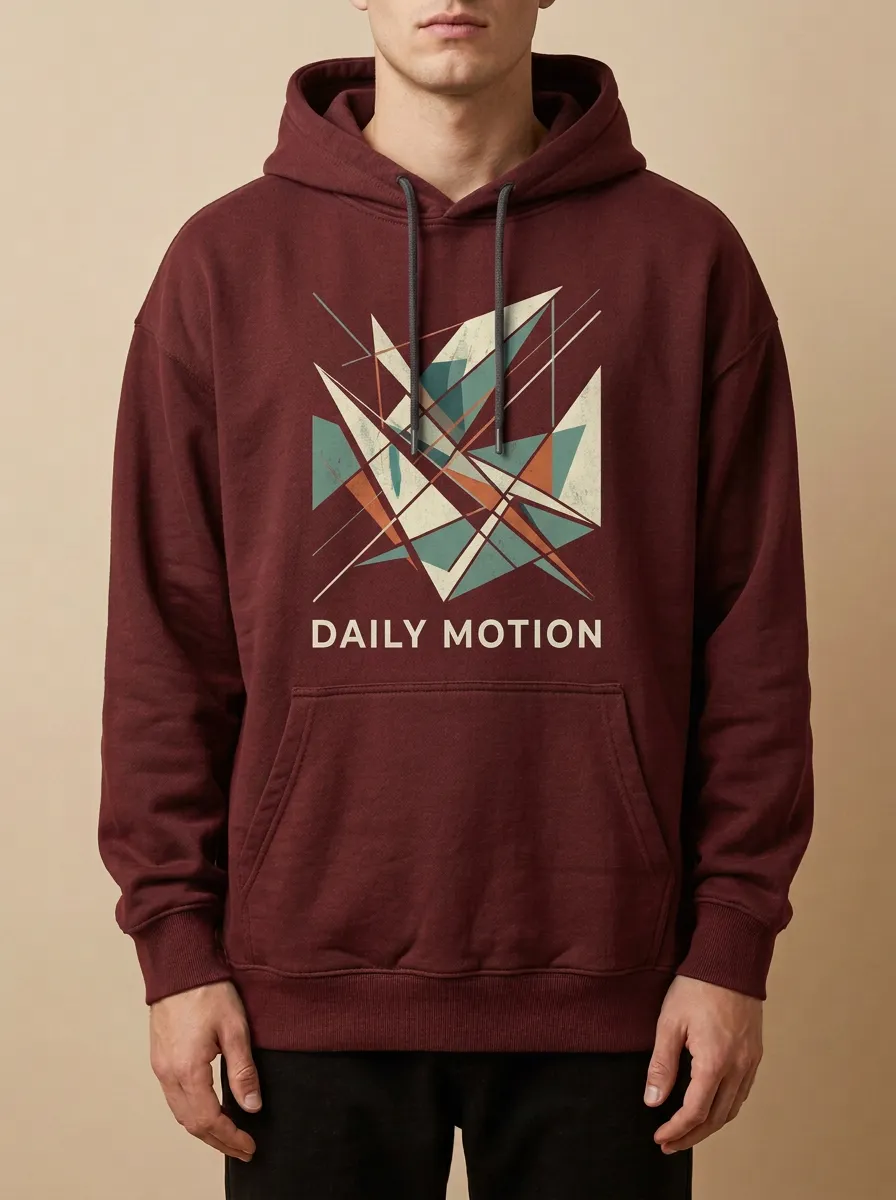 Unisex Daily Motion Geometric Print Hoodie