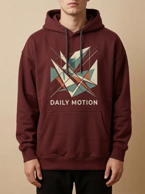 Unisex Daily Motion Geometric Print Hoodie