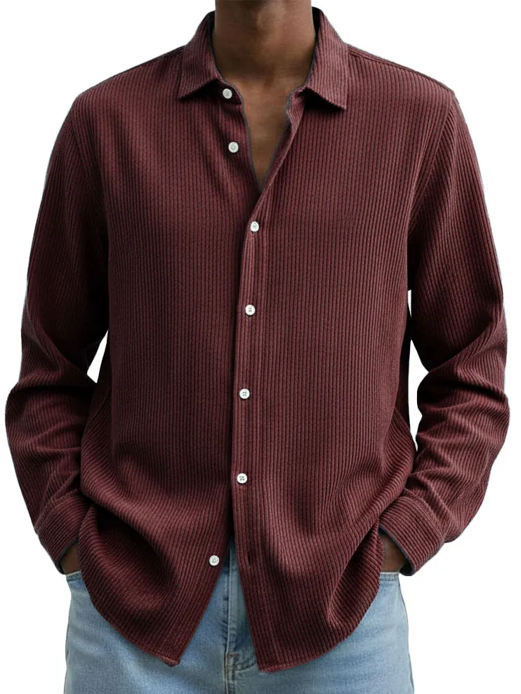 Corduroy Camp Collar Shirt