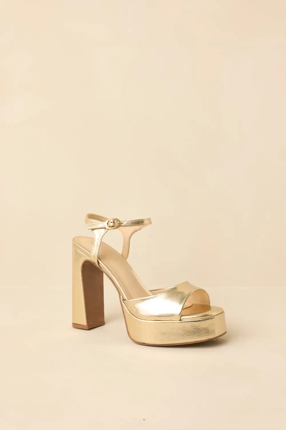 Graceful Faux Leather Leather Heels