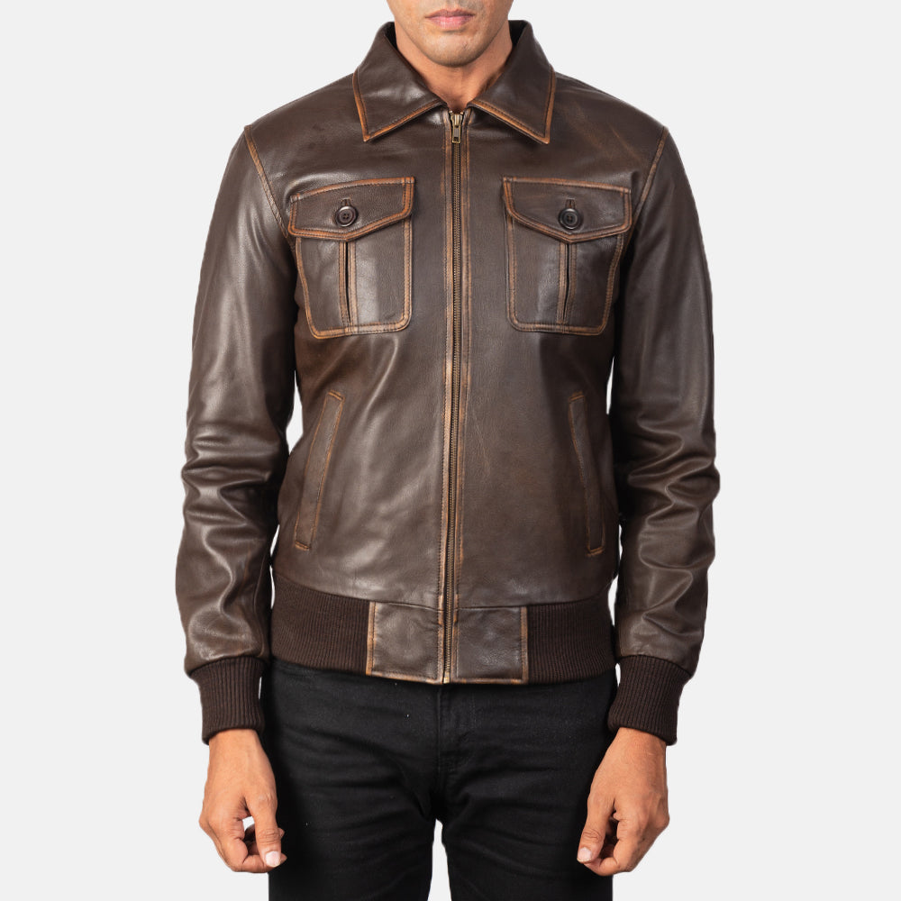 Men's Everyday Bomber Leather Jacket