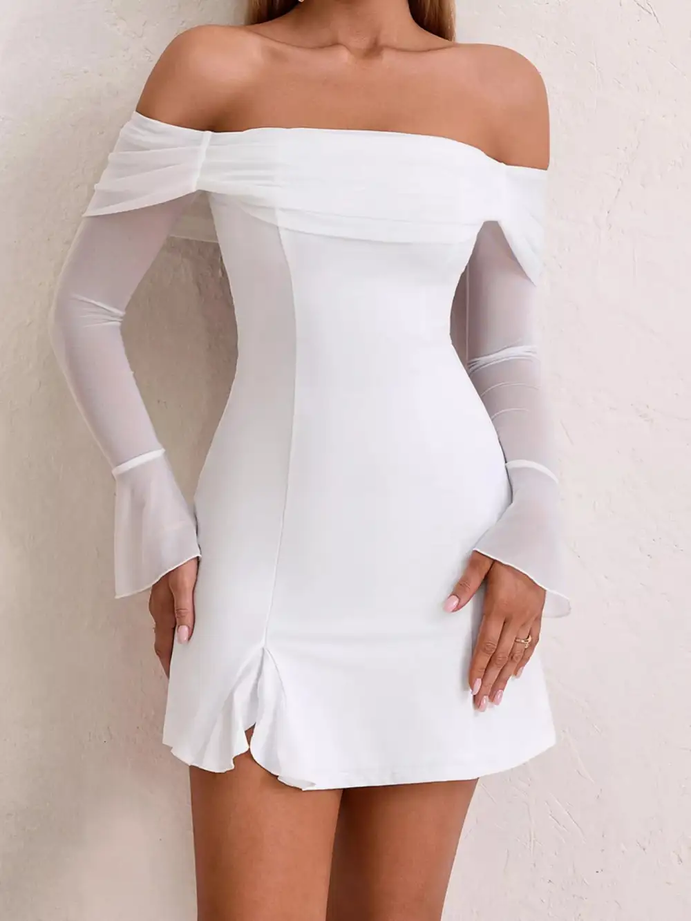 Lightweight Feel Long Sleeve Mini Dress