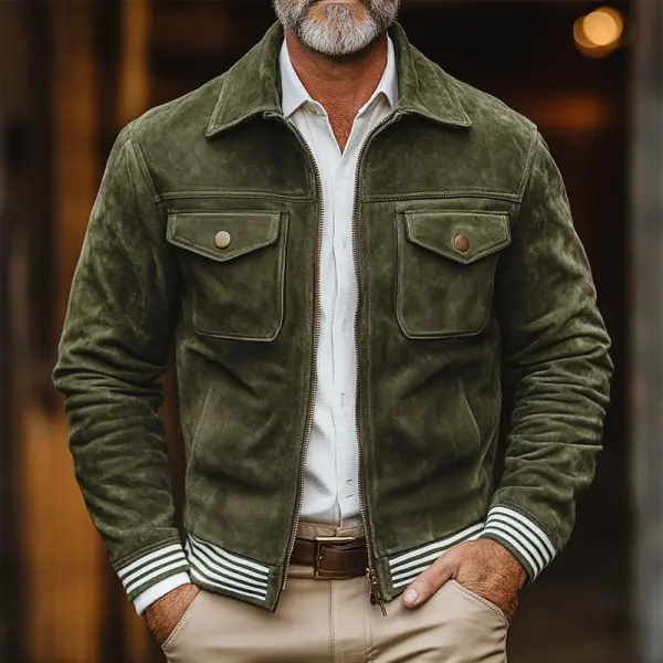 Structured Utility Striped Jacket