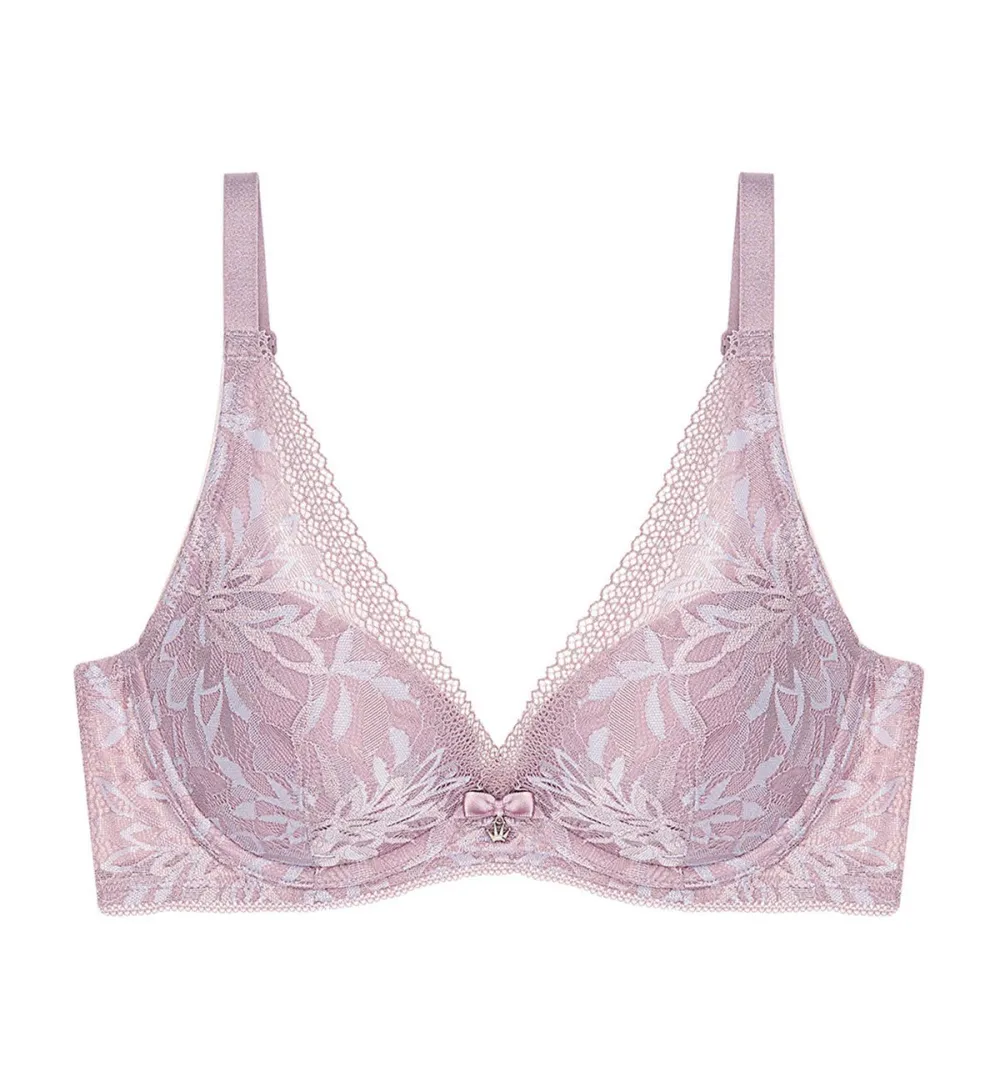 Women's Smooth-Line Wired Deep-V Push-Up Mesh Breathable Bra