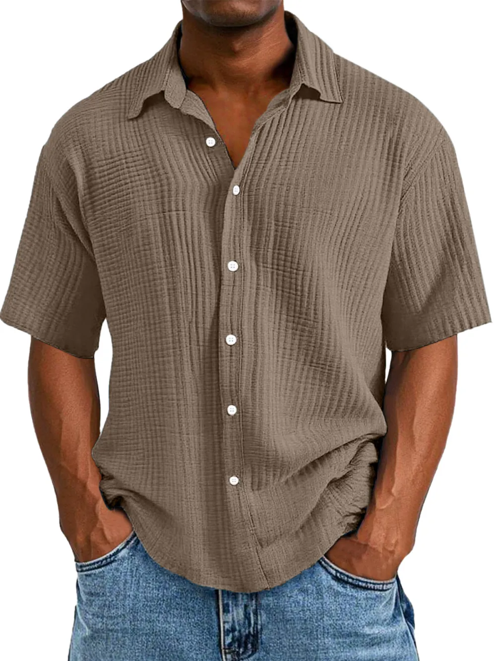 Short Sleeve Button Front Shirt