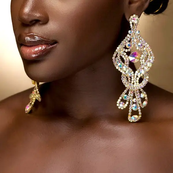 Rhinestone Abstract Earrings