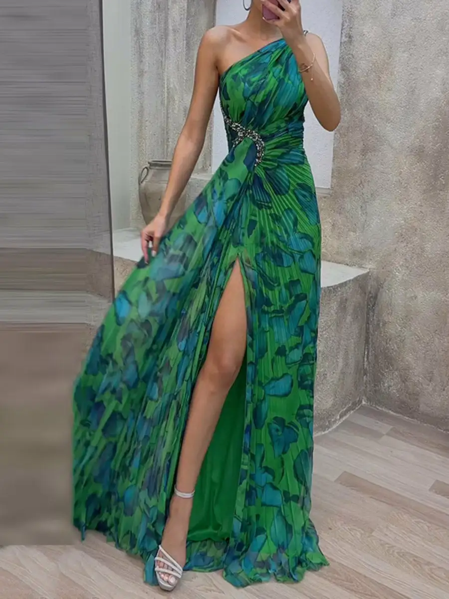 Pleated Sleeveless Maxi Dress