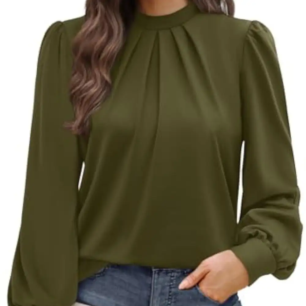 Freshly Tailored Satin Ribbed Blouse