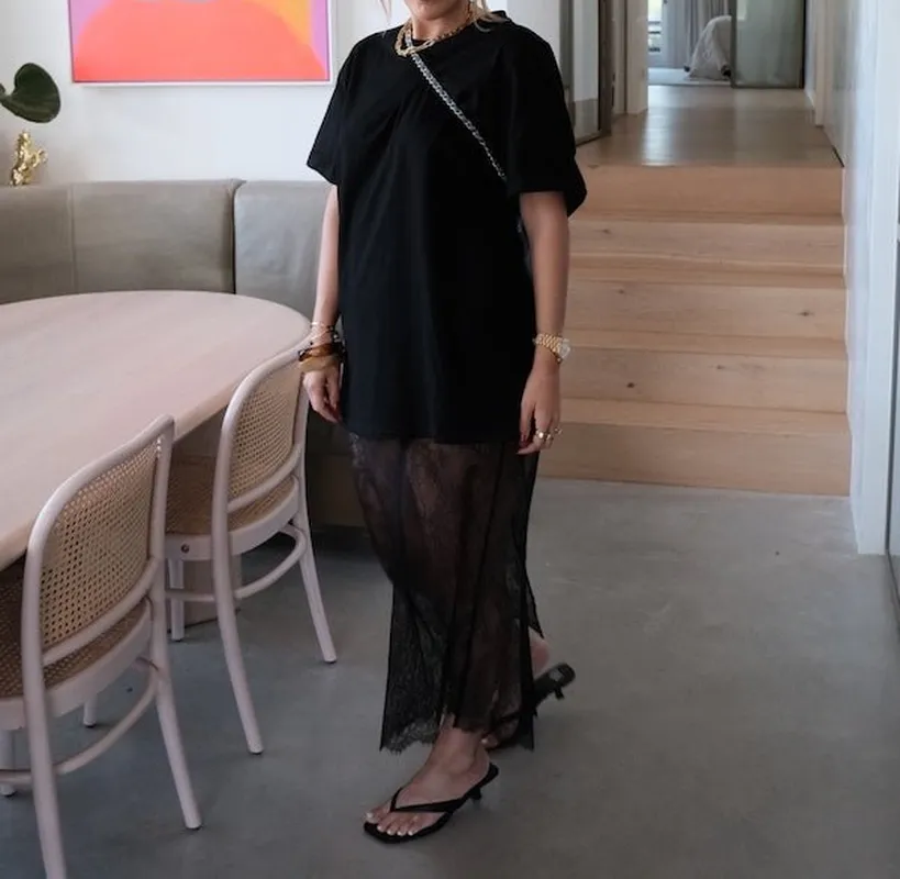 Black Cotton Tee