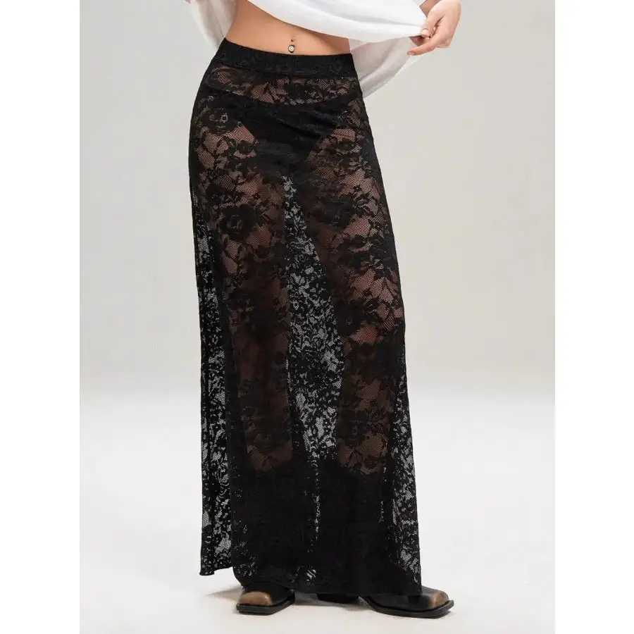 Casual Lace Maxi Skirt