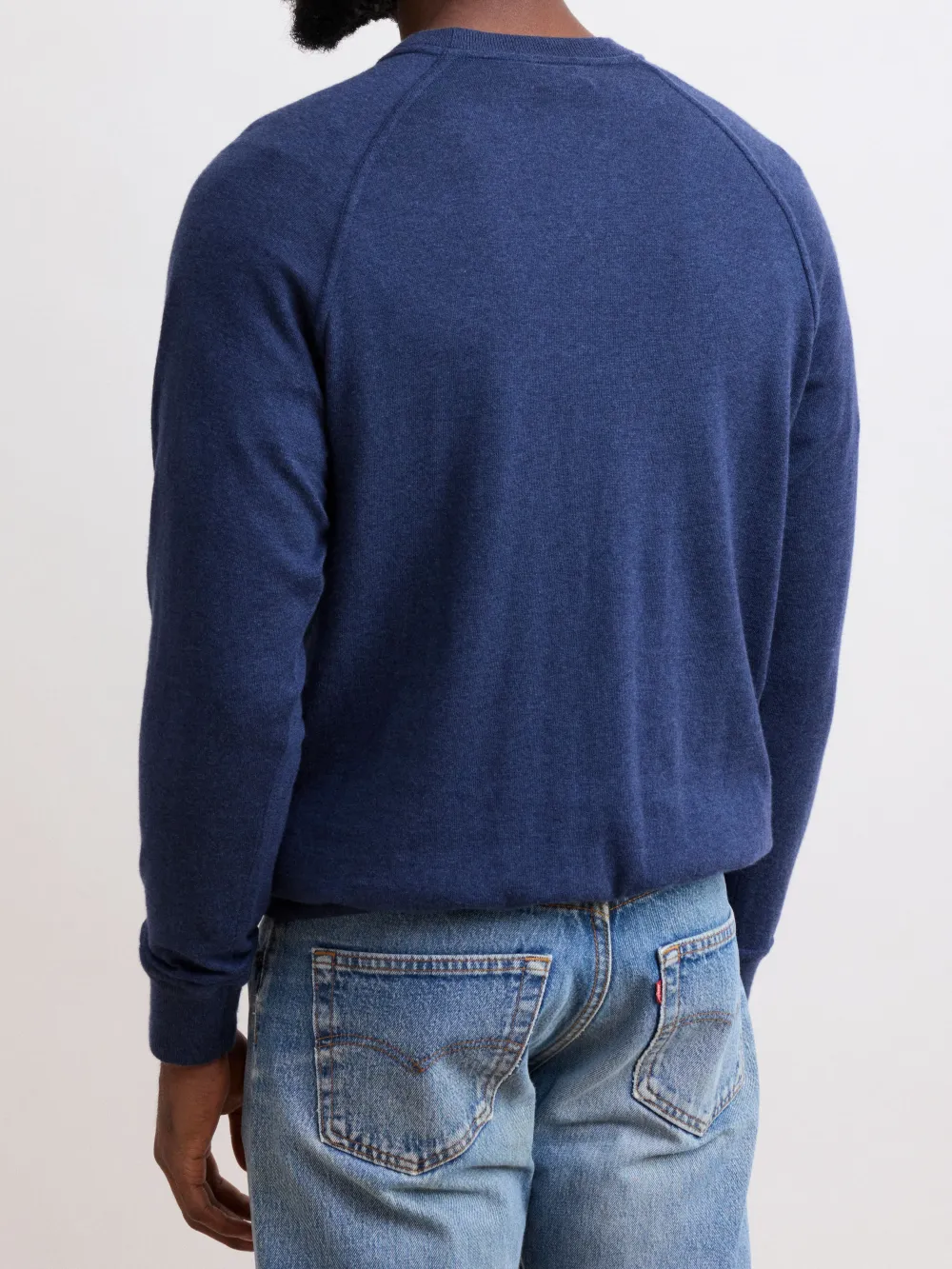 Men's Indigo Blue Crew Neck Sweater