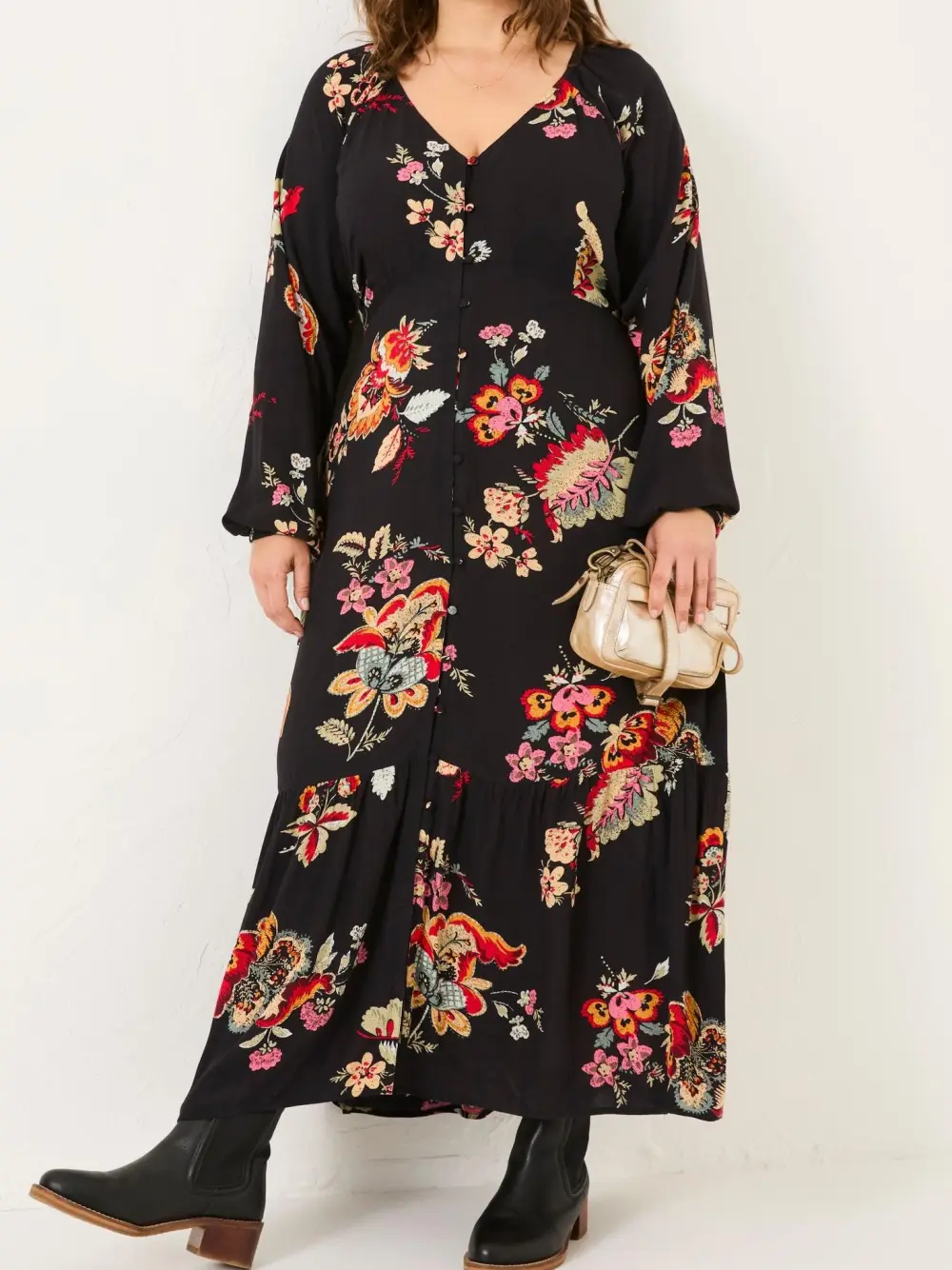 Black Emma Midi Dress