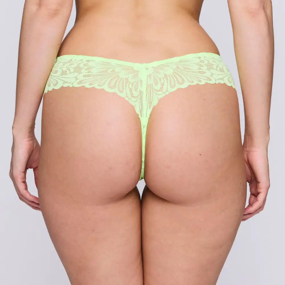 Women's Cheeky Cotton Gusset Lace Cotton Tanga Panty