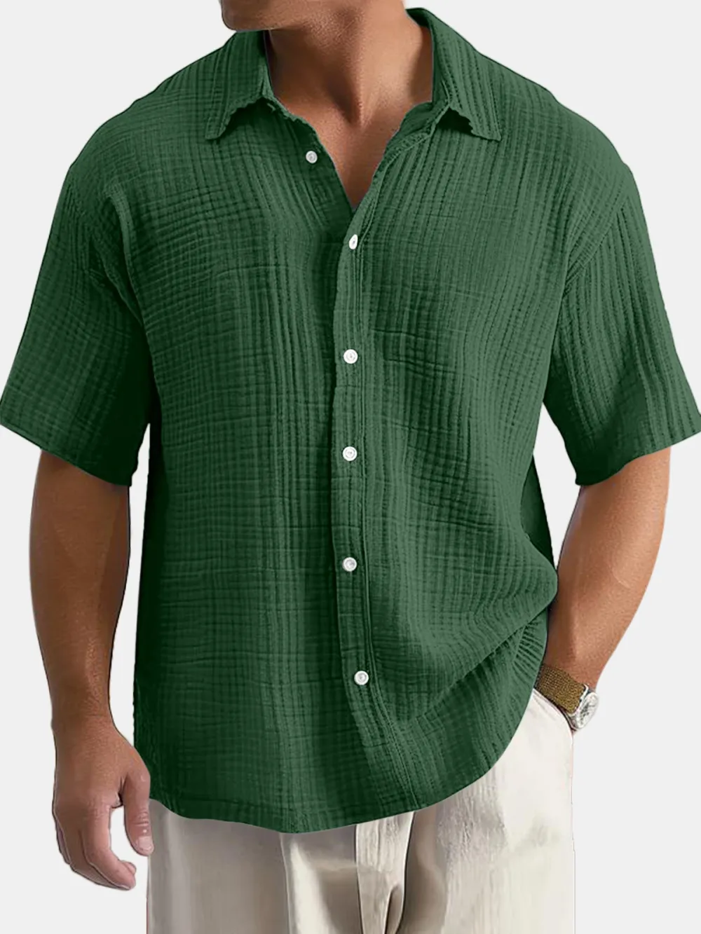 Textured Short Sleeve Shirt