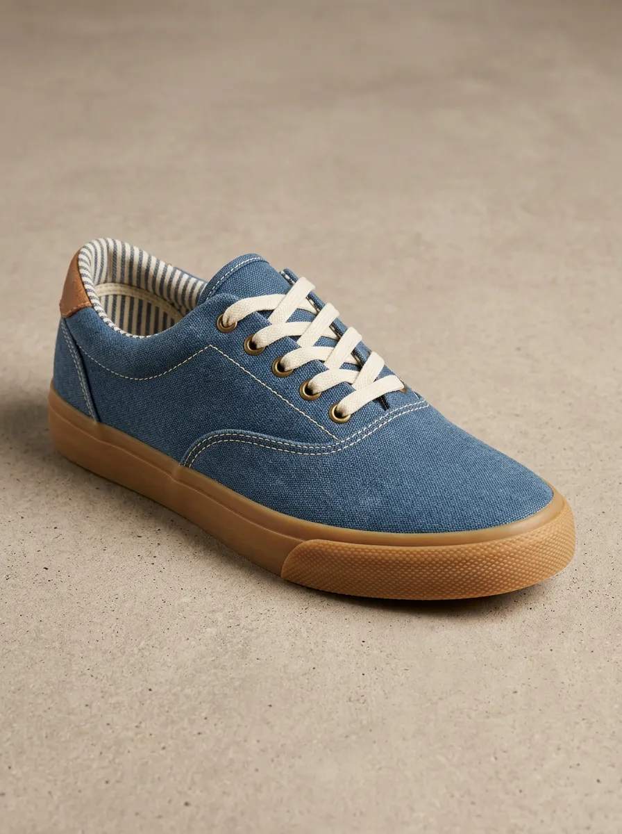 Relaxed Graphic Look Men's Canvas Shoes