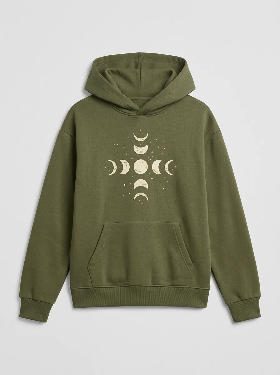 Women's Pullover-Hood Graphic-Print Sweatshirt